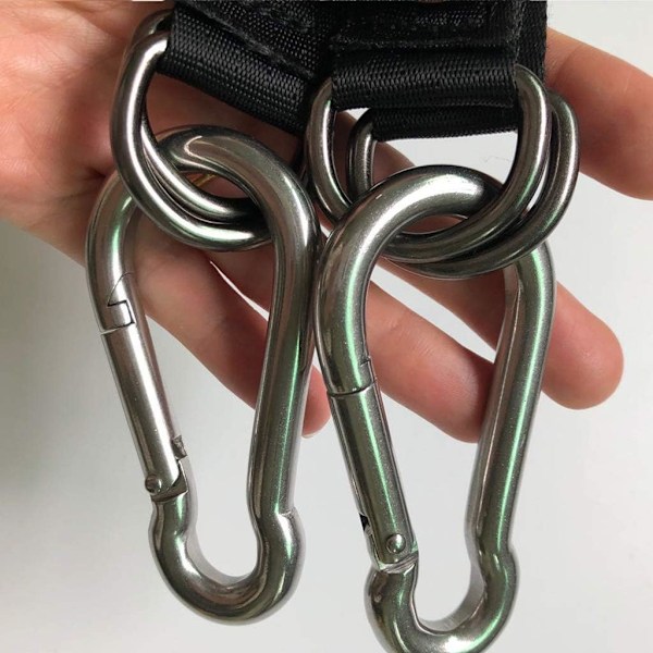 Trægynge Stropper, 1 stk. 25 cm / 9,8 tommer Trægynge Ophængningssæt Heavy Duty Ophængningsstropper Holder 220 lbs med Karabinhage Perfekt til Trægynge Hav 1pack 25cm Straps With Carabiner