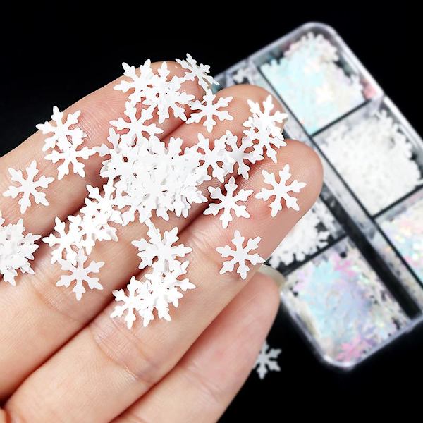 6 färger fint glitter nagelkonst dekoration färgglada nageltillbehör för kvinnor flickor diy nagelkonst