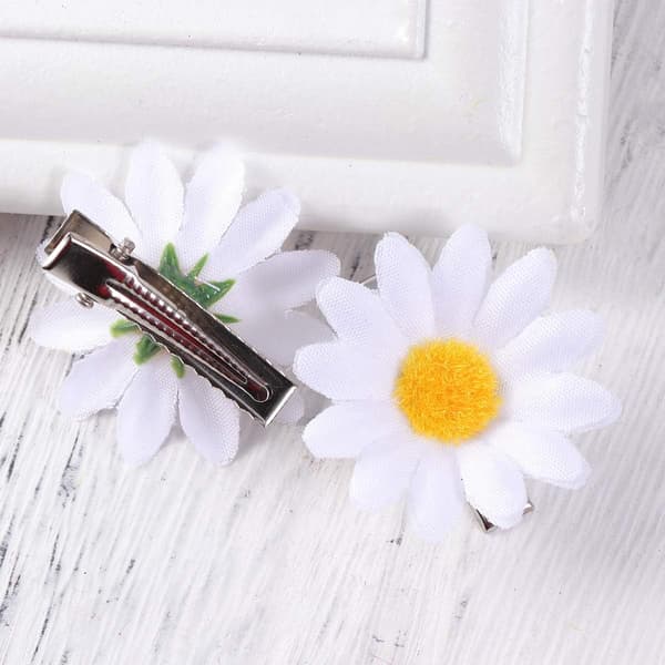 10 st Daisy hårklämmor söta små blomhårklämmor flätaccessoarer hårnålar