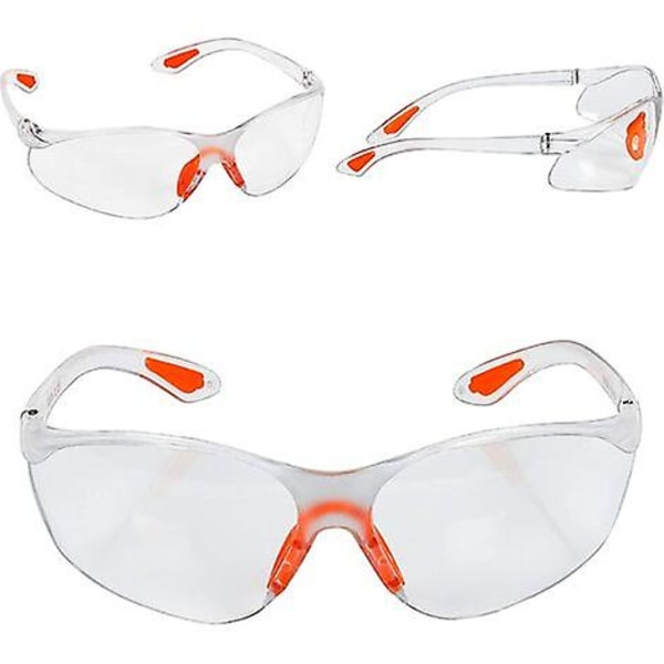 12-paknings klare vernebriller - vernebriller med plastlinser, nesebro og komfortgummitempler - Ppe klare briller