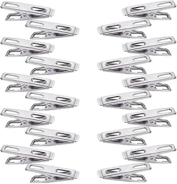 20 metallklesklyper, multifunksjonelle klesklyper vindtette