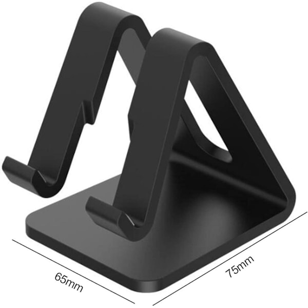 Mobiltelefonholder Tablet Stativ - Mobiltelefonholder Skrivebords Telefonholder Bærbar Tablet Stativ Skrivebordsarrangør Holder Til Kontor (sort)