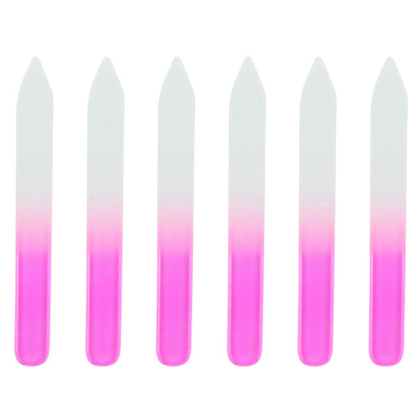 Glas Neglefil - Krystal Neglefil Til Naturlige Negle Til Mænd Og Kvinder  Pink