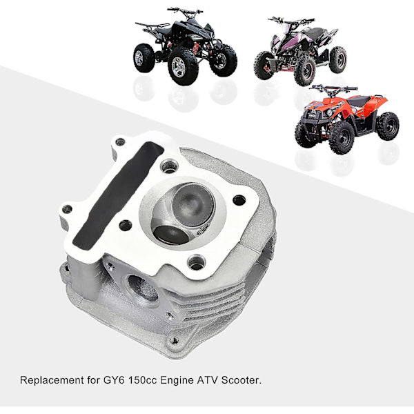 57,4 mm Cylinderhoved For Gy6 150cc Motor Big Bore Kit Motor Kina Scooter Dele 4 Slag 152qmi 157qmj Atv Firehjul