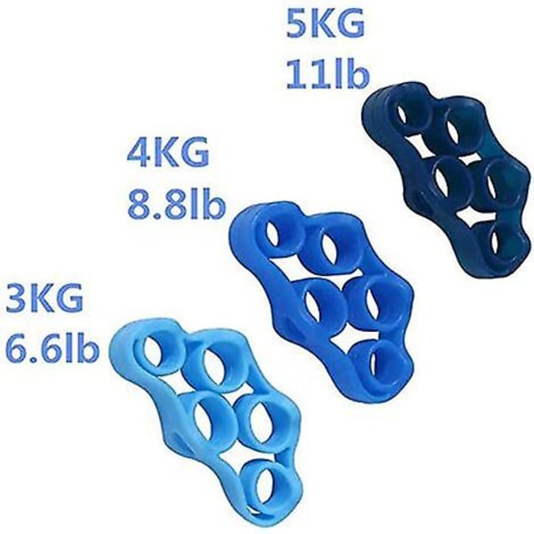 Håndgrebsforstærker, 3 stk. Fingerforstærker Silikon Fingertræner Underarmsmodstandsband Træningsstyrke