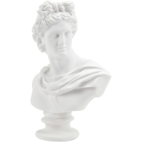 6 tommer græsk klassisk replika Apollo hoved byste statue romersk statue mytologi skulptur figur statuette til skitse model kunst tegning harpiks håndværk ornamenter Apollo# 6 Inch