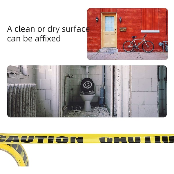 Irich advarselstape, 4,8cm*25m Ikke gå inn i selvklebende sikkerhetstape Gul advarselstape for bruk på arbeidsplasser og farlige områder (svart/gul)