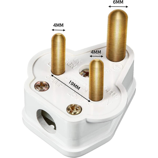 5 Amp runde plugger Nettplugg 3 pins lysplugger for scenebelysning Lampe (svart 5 stk) (yu-b)
