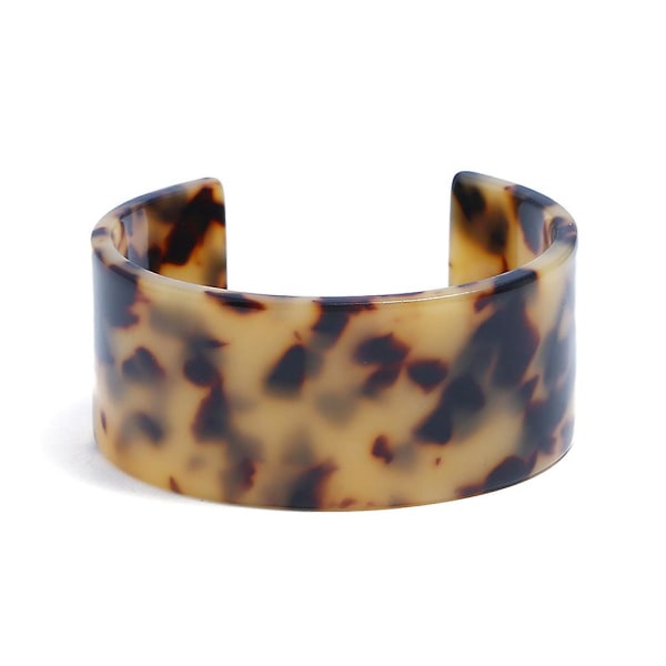 Akryl Sköldpadda För Skal Bred Brun Manschett Armband Leopard Tryck Mode Smycken