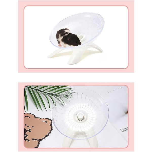 Hamsterin juoksupyörä pidikkeellä Mute Toy (valkoinen) 1 kpl (b-2-v)