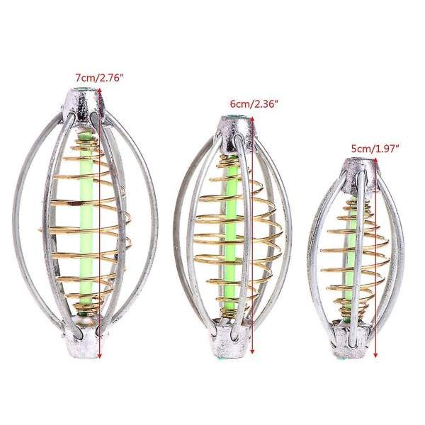 6-tråds karpfiske matare simma matare fjäder bly sänke 5cm 6cm 7cm