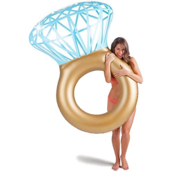 Oppblåsbar bøye, diamanter flyter bassenget med doble hurtigutløserventiler, fotografiske rekvisitter/bassengstoler, bassengflåte for voksne 120 X 140 cm