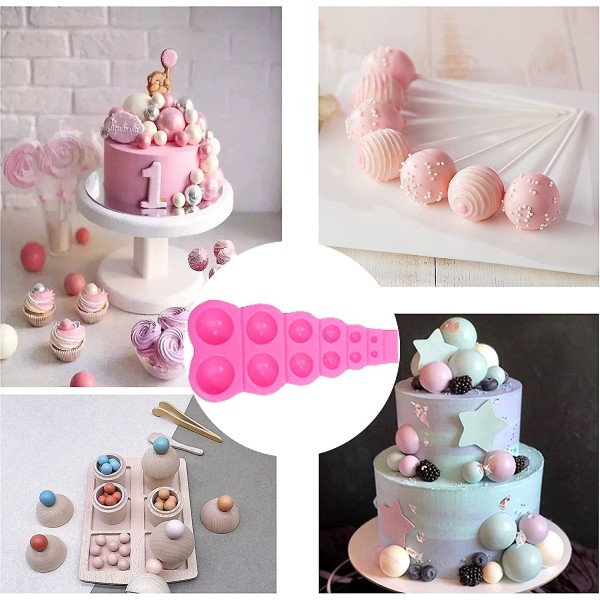 Tee itse 3d Pearl Fondant Mold Helmi Puolipallo Suklaa Silikoni Molds Kakku koristelu Sokeri Lollipop Mold Kupu