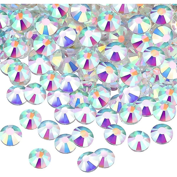 1440 pakke krystall flat rygg Rhinestone runde diamante edelstener, ikke-selvklebende