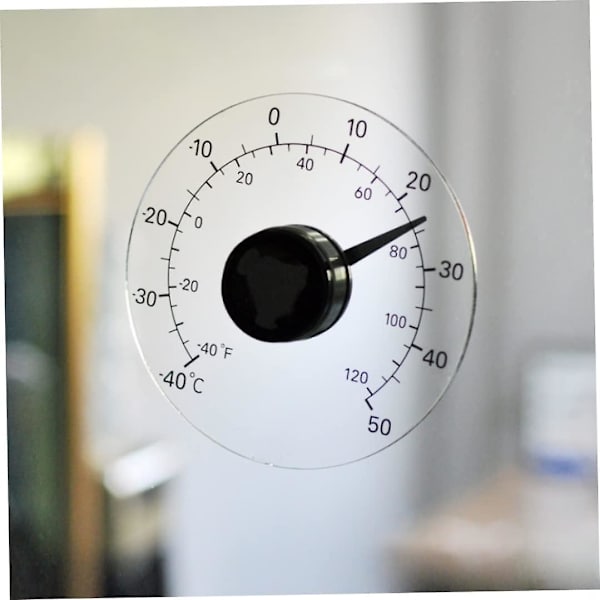 Vattentät Utomhus Termometer, Transparent Självhäftande Utomhustemperaturklistermärke på Dörr och Fönstertermometer (2 st, Transparent)
