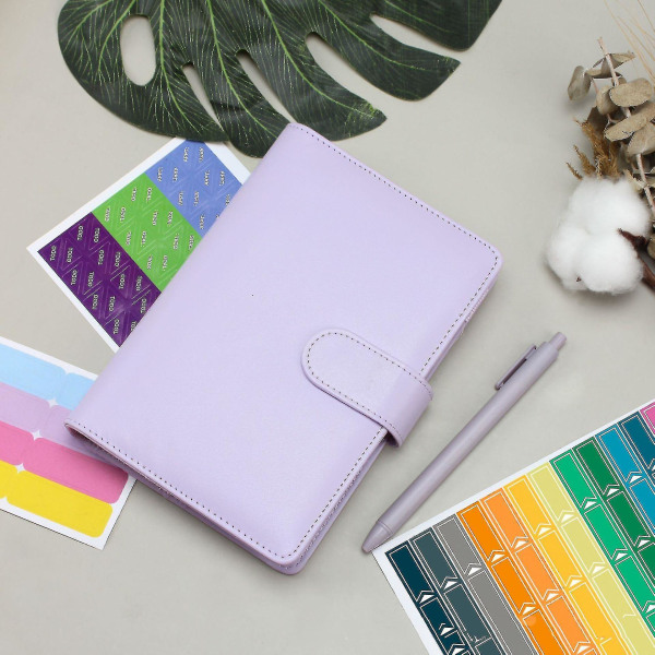 A6 Binder Budget Planner Notebook Hjem Kontant Budget Kuverter System Pu Læder Binder Sæt