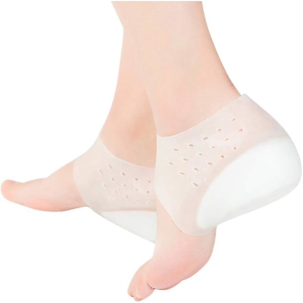 1 Par Silikon Hælputer for å Øke Høyden på Usynlige Gel-Innleggssåler for Plantar Fasciitt 4 cm