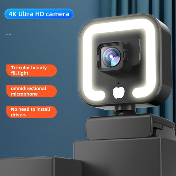Automaattinen tarkennus 1080p Webcam Ultra-HD USB Online Broadcast Web-kamera + mikrofoni Beauty Cam