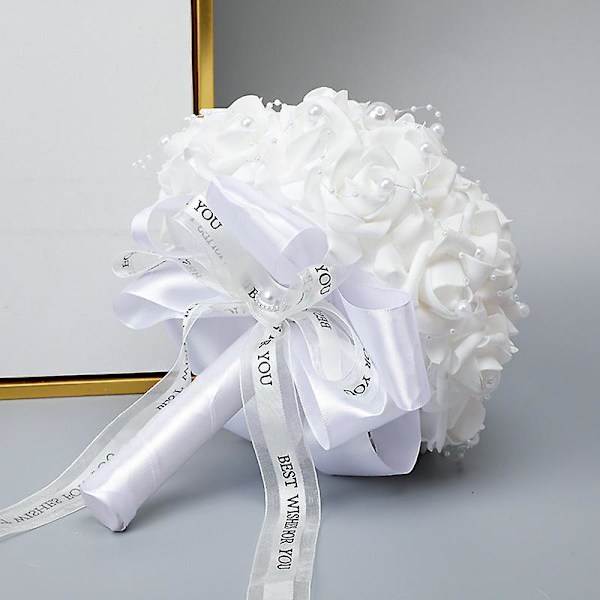 Pe Holding Kunstige Blomster Brud Bryllupsbuket Brudepiger Brude Blomster