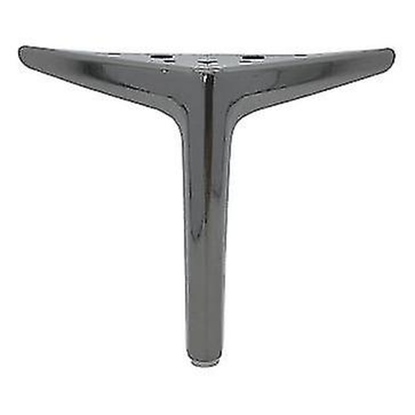 Halvrund trebent fot med skruv, soffben, möbelstöd fot, pistol svart, 12cm