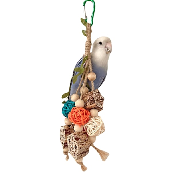 Budgie-lelut, papukaijalelut, lintulelut, lintujen nokan hiomiseen tarkoitetut pulmalelut tylsyyden lievittämiseen, lintulelut sopivat pienille ja keskikokoisille 25cm