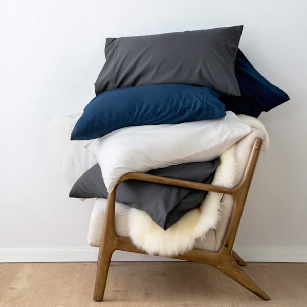 Tyynynpäälliset 2 kpl Tummansininen - Harjattu Polyesteri Mikrokuitu Tynynpäällinen Kirjekuorilukolla, 50 x 75 cm Navy Blue 2pcs Pillowcases(50x75cm)