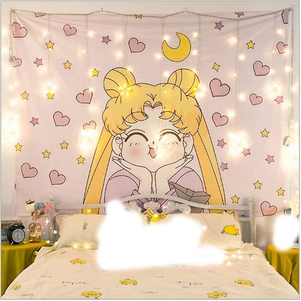 Anime Sailor Moon Dekorativ Væghængning Sød Tapet Hjemmeindretning Soveværelsesindretning Tapet