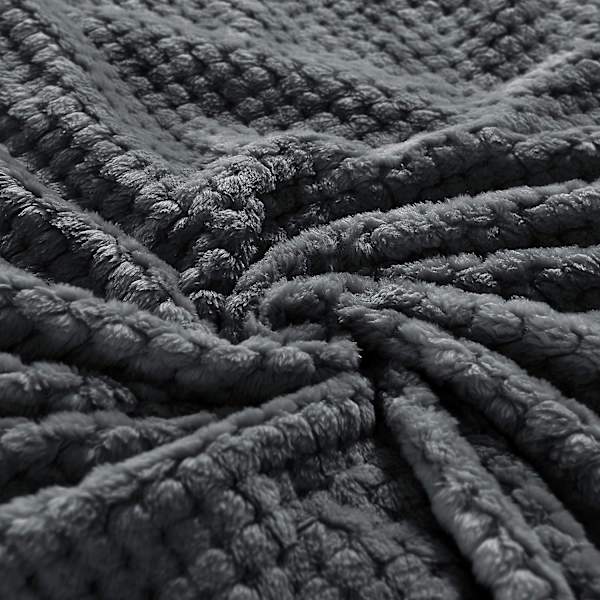 Flannel Tæppe, 167x228 Cm Blødt Sofa Tæppe, Waffle Fleece Tæpper Til Sofa, Baby Blå Tæppe
