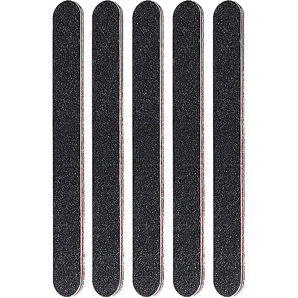 Set med 5 Professionella Nagelfilar, 100/180 Dubbelsidig Nagelfil, Naturlig Nagelsalong Akryl Gelé För Manikyr