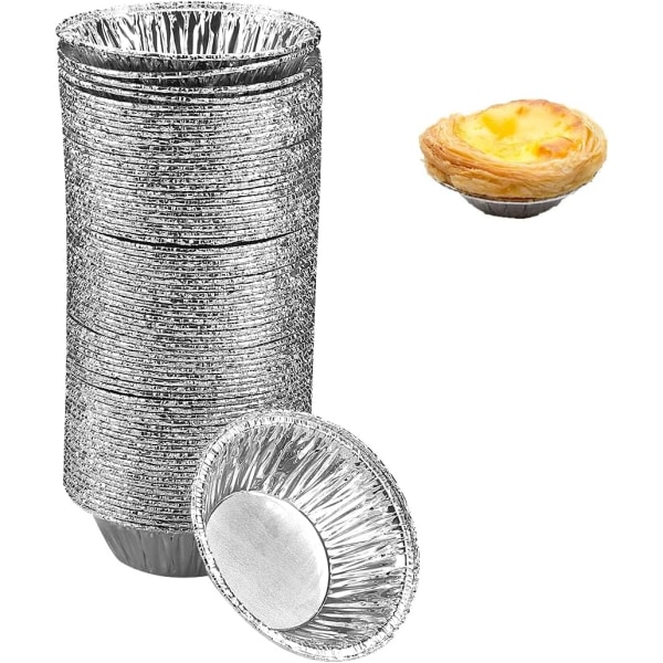 0-Pack Foil Trays for Baking & Cooking, Tart, Muffin, Bun & Mini Egg Tart Cases - Use as Tin Foil Trays or Pastry Dishes for Cakes & More