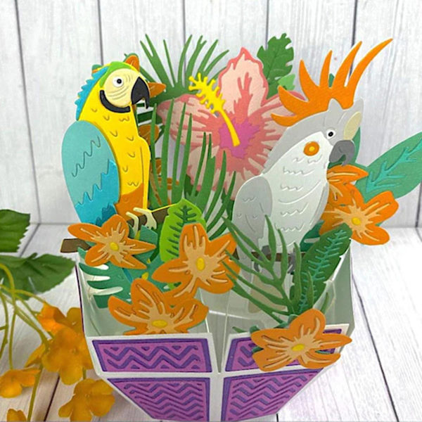 Papegøje Metal Skæredøre Håndlavede Håndværk Diy Scrapbooking Prægnings Tilbehør