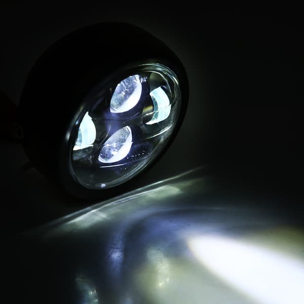 6,5 tums motorcykel 12V LED-strålkastare universal silver