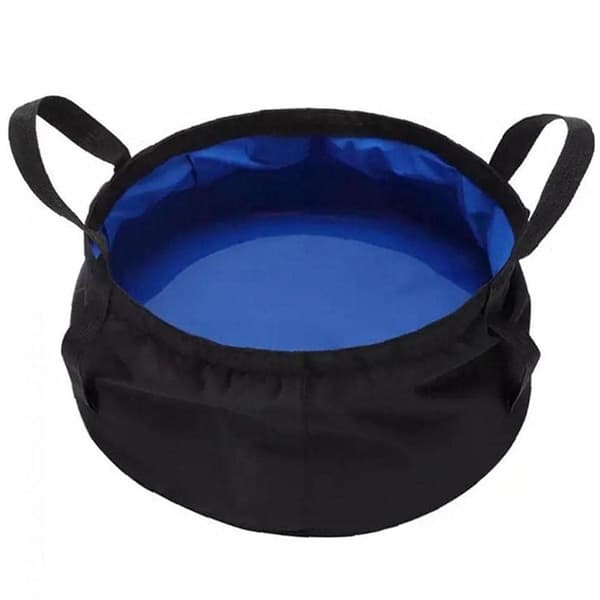 8,5L Bærbar Vannbøtte, Sammenleggbar, Vanntett Polyester, Ideell for Camping og Utendørsaktiviteter - Blå blue