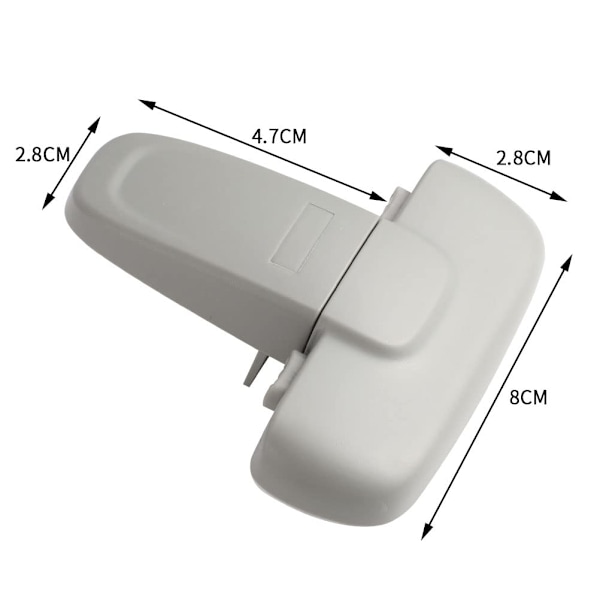 2-pack Kylskåpslås för Barn, Hem Kylskåpsdörrlås Barnsäkerhet Kylskåpslås för Kylskåpsdörr Frysdörr (Grå) grey
