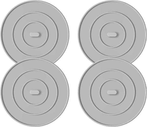 4-pakning silikon badekarpropp, flat sugekopp for vask, badekarpropp avløpsplugg for kjøkken, badekar og vaskerom