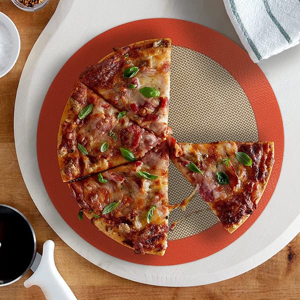 2 STK Silikon Bakeunderlag Diameter 20 cm Rund Non-Stick Bakeunderlag Gjenbrukbart Ovnsteppe Silikon Bakeplate for Kake Brød Makron Pizza