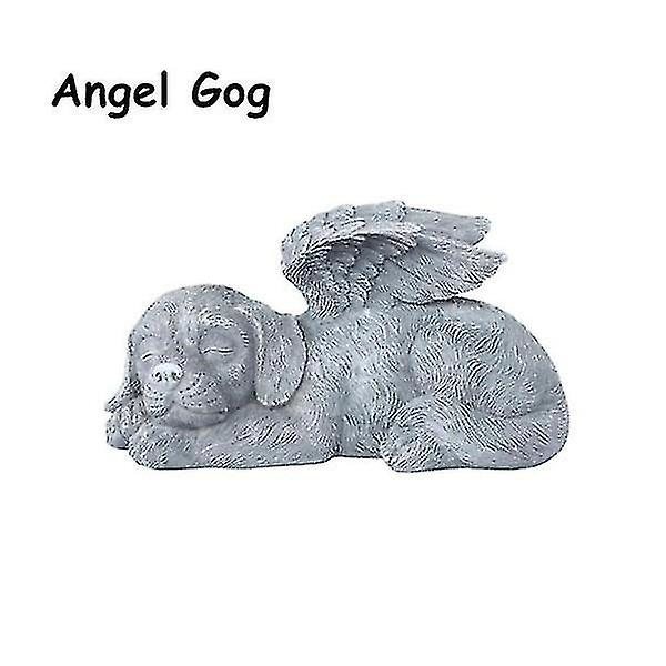 Harpiksengel Hundekatt Statue Hagedekor Valp Gravstein Skulptur Ornamenter Gaver For Hage Hjem Dekorasjon