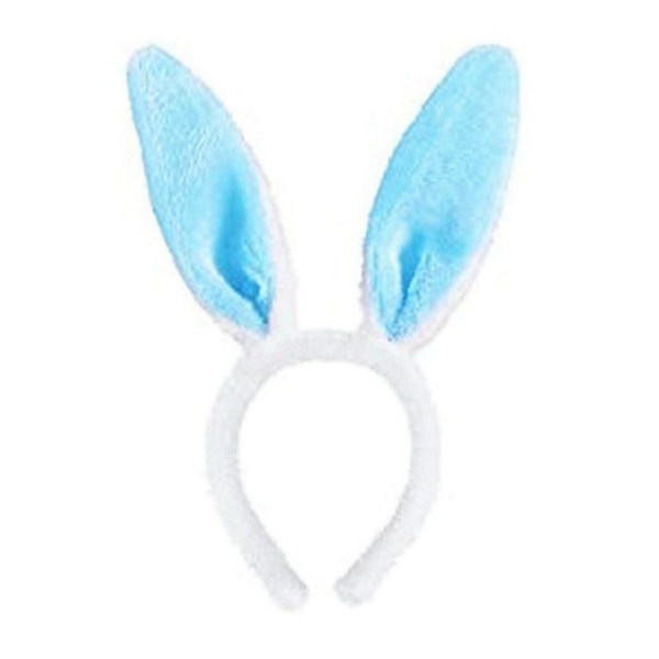 Barns plysch kaninöron Påskfest Huvudkläder Färgglada pannband Blå