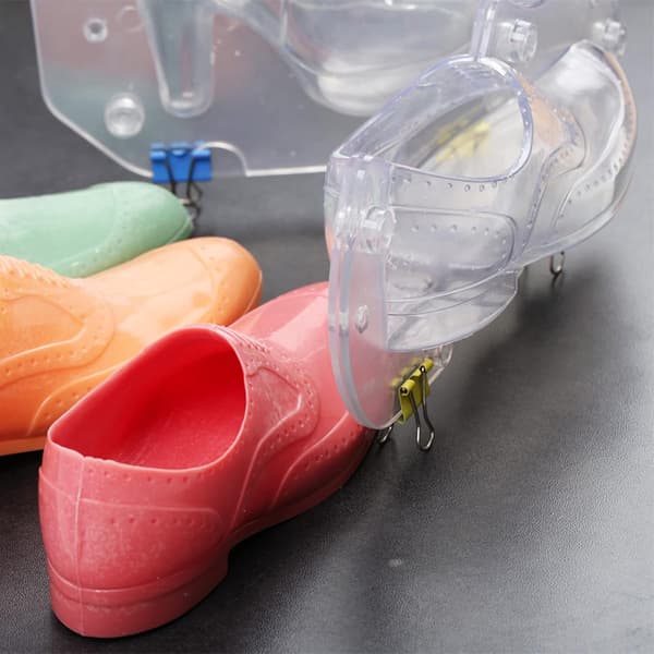 3D chokoladeforme til sko, plastikform til slik kage, sukkerhåndværkstilbehør
