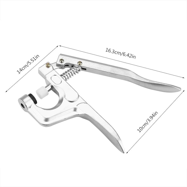 Knapptång med tryckknappar, knapptång i metall för kläder, handhållen tång, för tryckknappar utan sömnad, fästverktyg, stans, hem och professionell Silver, Yellow
