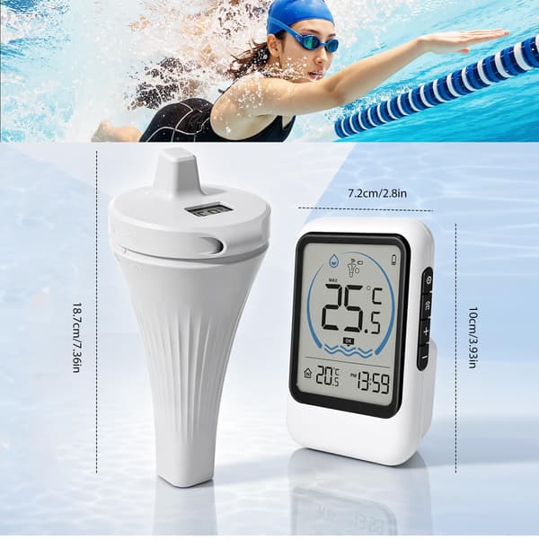 IP68 Trådløst Pooltermometer, Højpræcisions Flydende Digitalt Termometer (-40°C til +70°C), Vandtæt