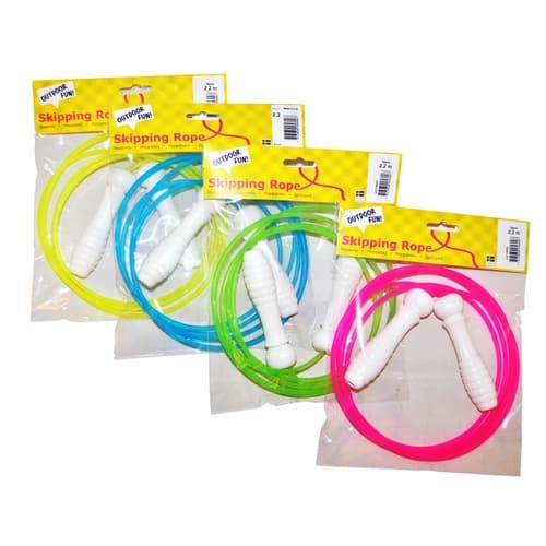 Hoppetau assorterte farger, 2,2 meter - Micki