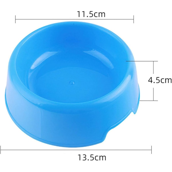 5 stk./sæt Plastik hundeskåle, katte, hvalpe, hamstere, kaniner, kæledyrsskåle. Katteskål til tørfoder, vådfoder, godbidder, vand. Tilfældig farve. Multicolor