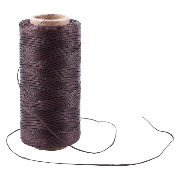 2 st 260m 150d 0,8mm Läder Syvaxad Vaxad Tråd Handnål Sladd Hantverk Diy Ny Mörkbrun &Dar