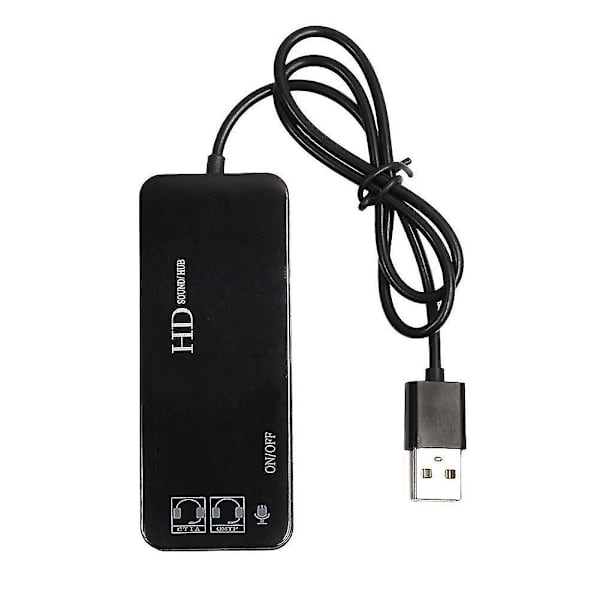 3 Portin USB 2.0 -keskitin, Ulkoinen 7.1-kanavainen Ääni- ja Mikrofonisovitin PC:lle