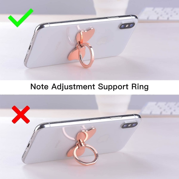 Metal Mobiltelefon Finger Ring Stabilitet Stand Sammenklappelig Knop Loop