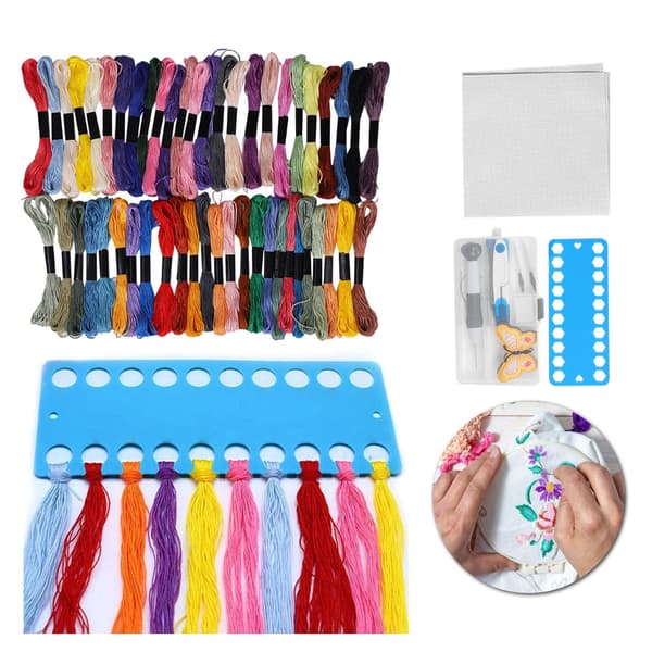 Broderisett Poking Korssting Punch Needles Patch Threader DIY Håndverksverktøy