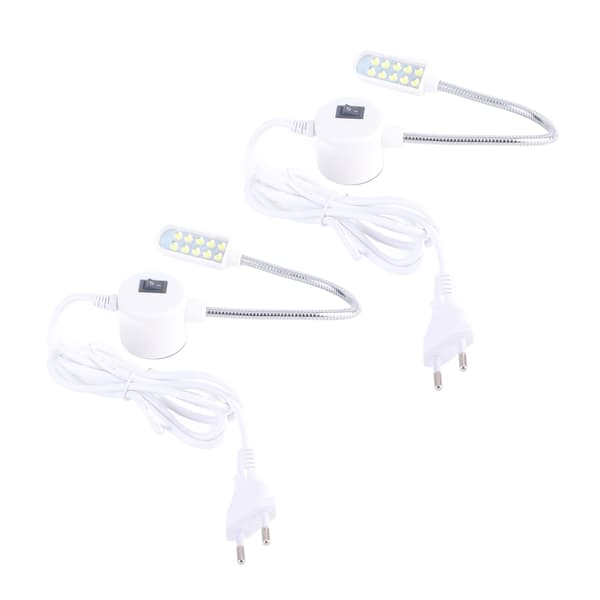 2 stk LED symaskinlys Fleksibelt arbeidslys med magnetisk base