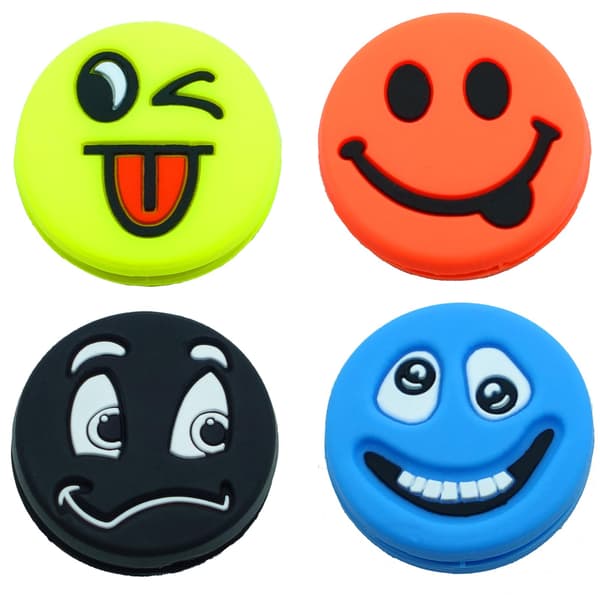 Pro Vibrationsdämpare Set för Tennisracketar Minskar Stötar, Bra Spelarpresent, 4 Emojis