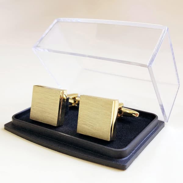 Bröllopsmanschettknappar för män - Presentförpackning med manschettknappar i silver för smoking, klassisk stil, elegant design